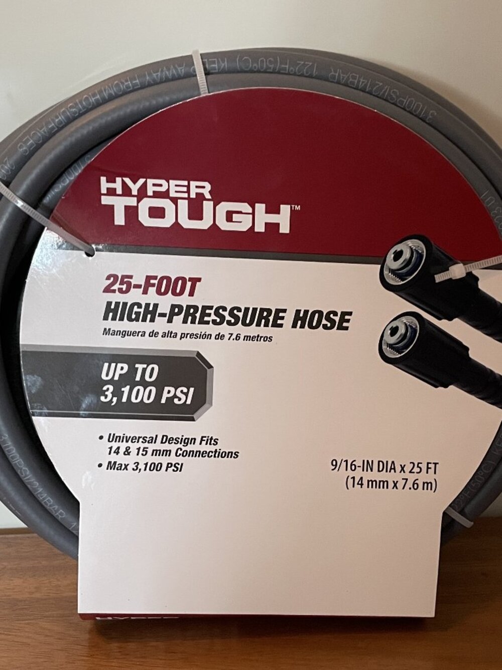 NEW Hyper Tough 25-Ft High-Pressure Hose 9/16" Diameter Universal Design Fit